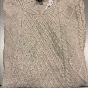 Cream Cable Knit Sweater